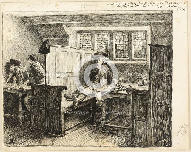 The Eavesdropper, c. 1886. Creator: Frederick Barnard.
