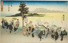 The Ebisu Festival on the Tenth Day of the First Month at Imamiya (Imamiya Toka Ebisu)..., c. 1834. Creator: Ando Hiroshige