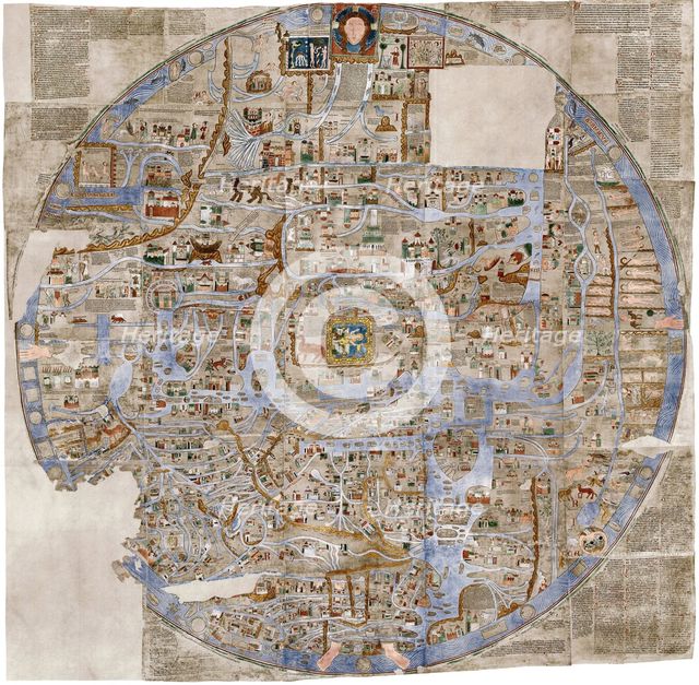 The Ebstorf Map, c. 1300. Artist: Anonymous master  