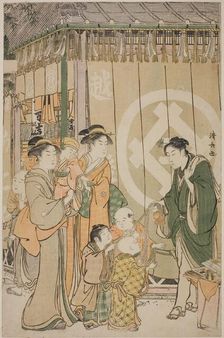 The Echigoya on New Year's Day, c. 1789. Creator: Torii Kiyonaga