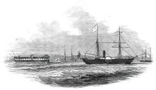 The Éclair steamer and "The Lazarette" off Motherbank, 1845. Creator: Ebenezer Landells
