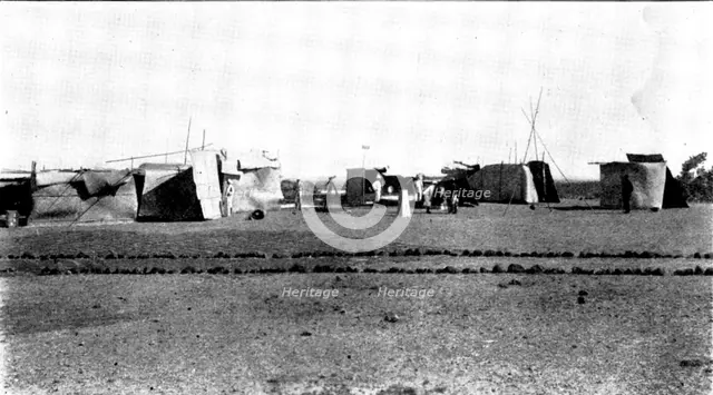 The Eclipse Expedition: view of the observatories, showing...shelter provided against the Sun, 1898. Creator: Unknown.