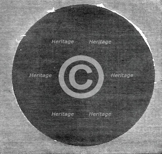 The Eclipse of the Sun - facsimile of [one of] the two photographs obtained during the totality,1860 Creator: Unknown.