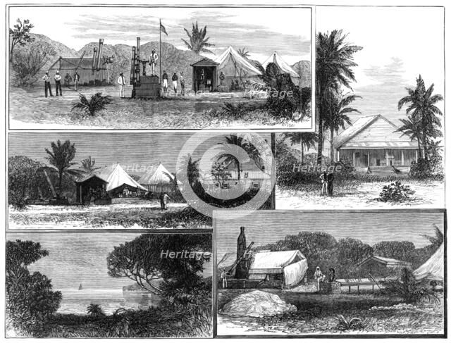 The Eclipse of the Sun, May 6, seen from Caroline Island, in the Pacific Ocean, 1883. Creator: Unknown.