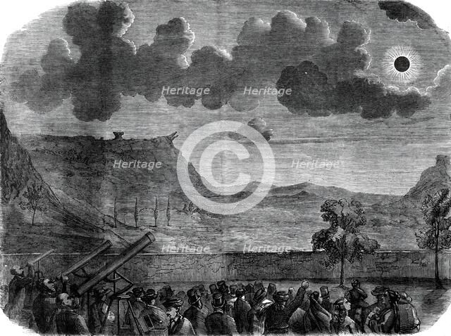 The Eclipse of the Sun on July 18 in Spain - the eclipse at Aguilar - from a sketch by our..., 1860. Creator: Unknown.