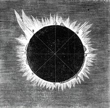 The Eclipse of the Sun on July 18 in Spain - the eclipse as seen by Mr. Thompson in..., 1860. Creator: Unknown