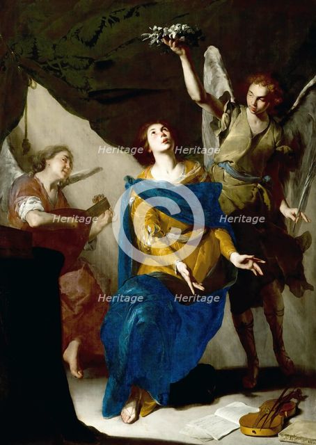 The Ecstasy of Saint Cecilia, 1645. Creator: Cavallino, Bernardo (1616-1656).