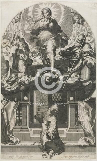 The Ecstasy of St. Francis. Creator: Francesco Villamena (Italian, 1566-1624).