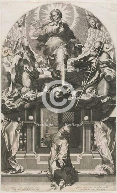 The Ecstasy of St. Francis. Creator: Francesco Villamena (Italian, 1566-1624).