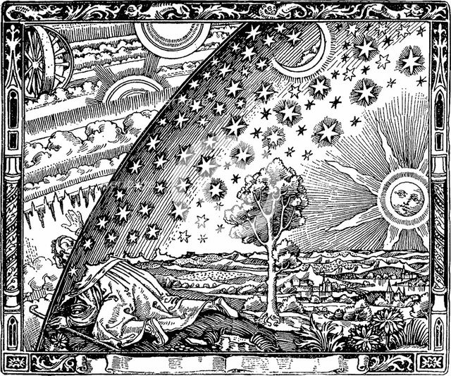 The edge of the firmament (Flammarion engraving) From L'atmosphère. Météorologie populaire by Camill Artist: Anonymous  