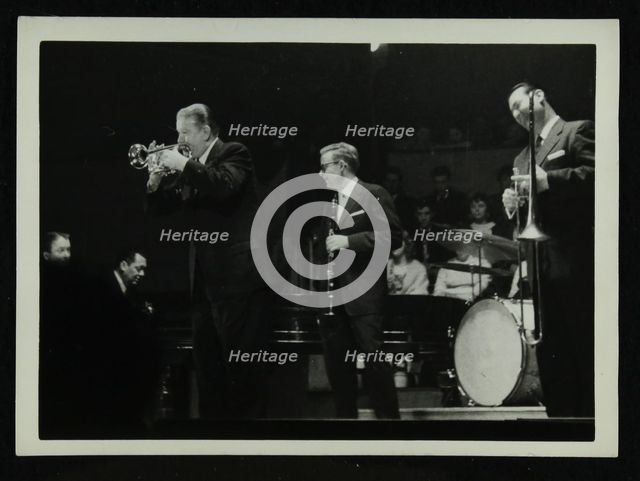 The Eddie Condon All Stars in concert, Colston Hall, Bristol, 1957. Creator: Denis Williams.