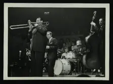 The Eddie Condon All Stars in concert, Colston Hall, Bristol, 1957. Creator: Denis Williams