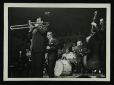 The Eddie Condon All Stars in concert, Colston Hall, Bristol, 1957. Creator: Denis Williams