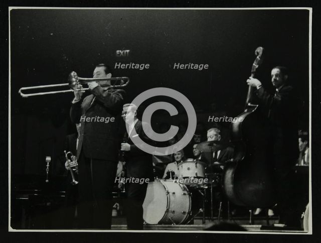 The Eddie Condon All Stars in concert, Colston Hall, Bristol, 1957. Creator: Denis Williams.