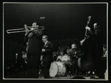 The Eddie Condon All Stars in concert, Colston Hall, Bristol, 1957. Creator: Denis Williams