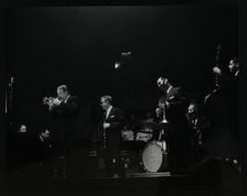 The Eddie Condon All Stars on stage at Colston Hall, Bristol, 1957. Creator: Denis Williams