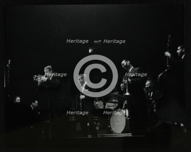 The Eddie Condon All Stars on stage at Colston Hall, Bristol, 1957. Artist: Denis Williams