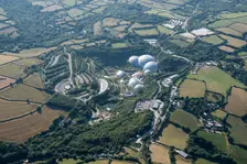 The Eden Project, in the old china clay pit at Bodelva, Cornwall, 2018. Creator: Damian Grady