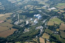 The Eden Project, in the old china clay pit at Bodelva, Cornwall, 2018. Creator: Damian Grady