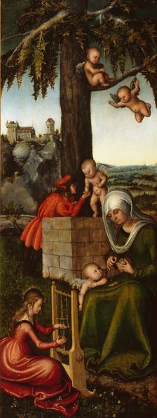 The Education of the Virgin Mary. Altarpiece of the Virgin (right wing), 1510-1515