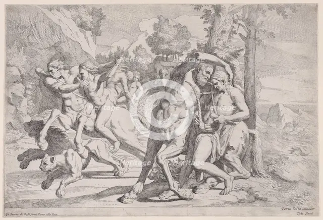 The education of Achilles, 1650-55. Creator: Giovanni Cesare Testa.