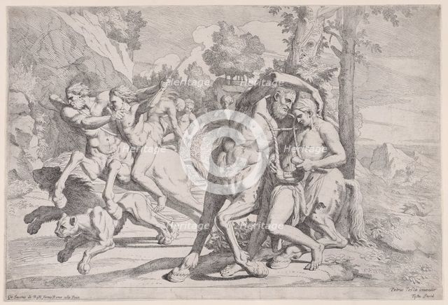 The education of Achilles, 1650-55. Creator: Giovanni Cesare Testa.