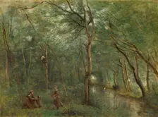 The Eel Gatherers, 1860/1865. Creator: Jean-Baptiste-Camille Corot