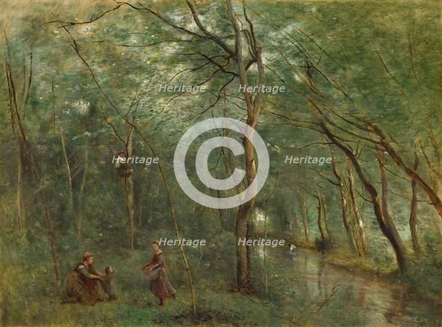 The Eel Gatherers, 1860/1865. Creator: Jean-Baptiste-Camille Corot.