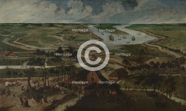 The Eel Huts in the Antwerp Polder outside the Lillo or Slijk Gate, early 17th century. Creator: Abel Grimmer.