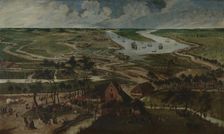 The Eel Huts in the Antwerp Polder outside the Lillo or Slijk Gate, early 17th century. Creator: Abel Grimmer
