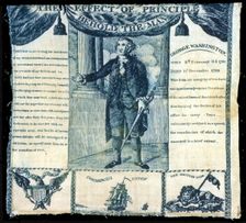 The Effect of Principle, Behold the Man (Handkerchief), United States, c. 1806. Creator: John Hewson