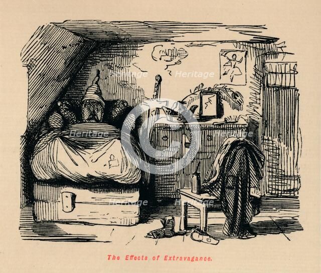 'The Effects of Extravagance', c1860, (c1860). Artist: John Leech.