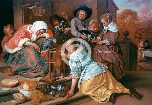 'The Effects of Intemperance', 1663-1665. Artist: Jan Steen