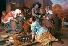 The Effects of Intemperance 1663-1665. Artist: Jan Steen