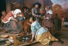 The Effects of Intemperance 1663-1665. Artist: Jan Steen