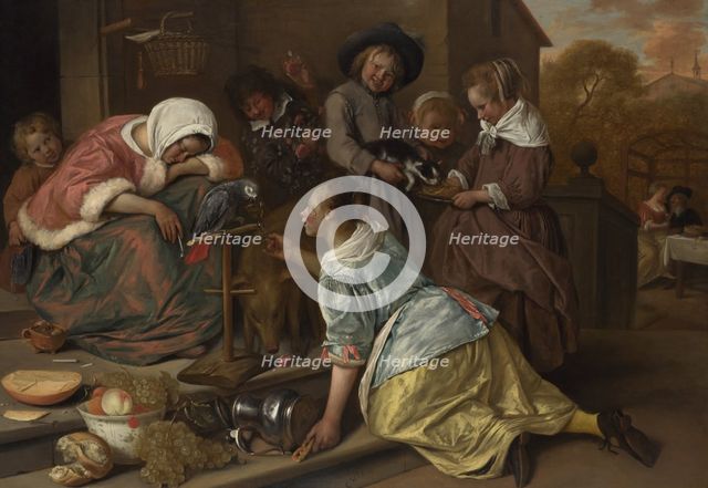 The Effects of Intemperance, ca 1665. Artist: Steen, Jan Havicksz (1626-1679)