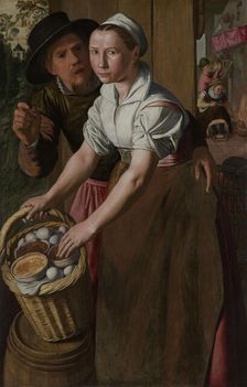 The Egg Girl. Creator: Aertsen, Pieter (1508-1575)