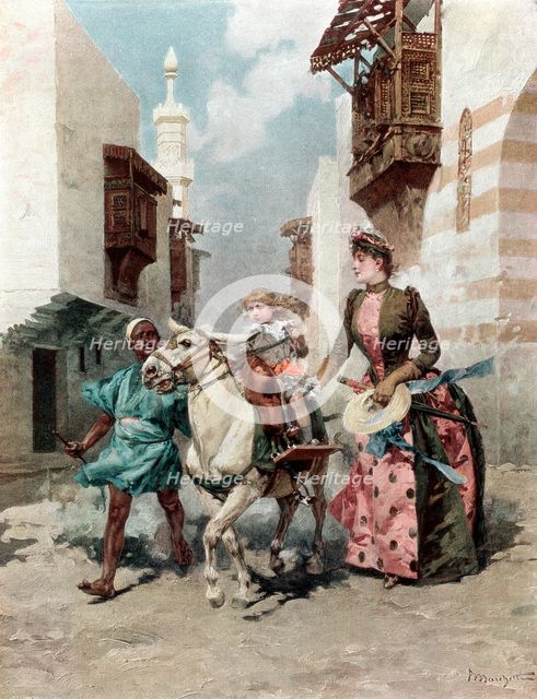 The Egyptian Quarter at the Universal Exposition, Paris, 1889. Artist: Unknown