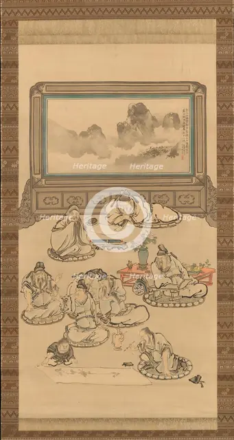 The Eight Immortals of the Wine Cup, 1828. Creator: Tani Buncho.