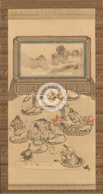 The Eight Immortals of the Wine Cup, 1828. Creator: Tani Buncho.