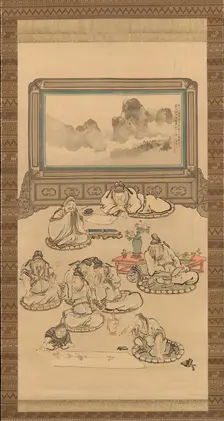 The Eight Immortals of the Wine Cup, 1828. Creator: Tani Buncho