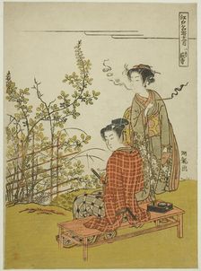 The Eighth Month at Hagi Temple (Hachigatsu Hagidera), from the series "Famous..., c. 1773/75. Creator: Isoda Koryusai