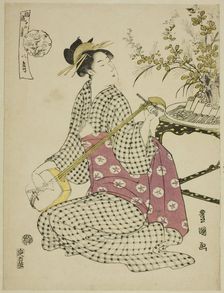 The Eighth Month (Hachi gatsu), from the series "Fashionable Twelve Months (Furyu..., c.1793. Creator: Utagawa Toyokuni I