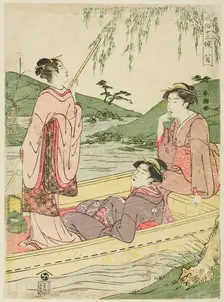 The Eighth Month (Hachigatsu), from the series "Popular Customs of the Twelve..., c. 1780/1801. Creator: Katsukawa Shuncho