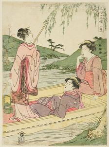 The Eighth Month (Hachigatsu), from the series "Popular Customs of the Twelve..., c. 1780/1801. Creator: Katsukawa Shuncho