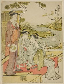 The Eighth Month (Nanryo), from the series a Calendar of Elegance (Furyu junikagetsu), c. 1788. Creator: Hosoda Eishi