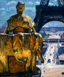 The Eiffel Tower 1900. Artist: Louis Welden Hawkins