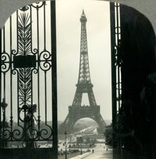 The Eiffel Tower and Champs de Mars from the Trocadero Palace, Paris, France c1930s. Creator: Unknown