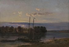 The Elbe at Sunset, 1821. Creator: Johan Christian Dahl