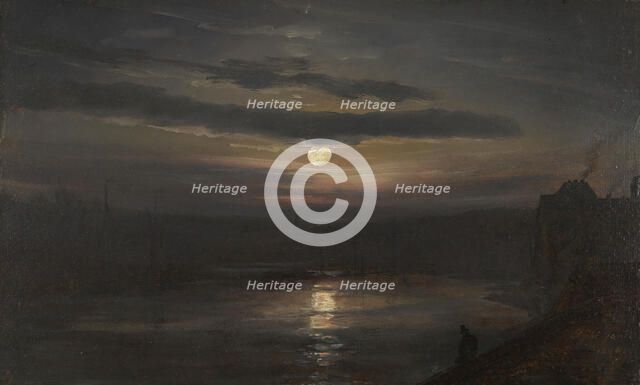 The Elbe in Moonlight, 1846. Creator: Johan Christian Dahl.